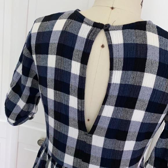 Urban Outfitters Navy Check Dress size XS - Picture 4 of 6
